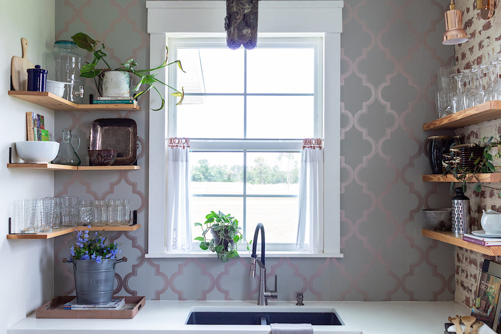 wallpaper peel and stick kitchen